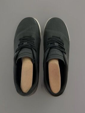 Perry Ellis Black Perforated Lace-Up Sneakers